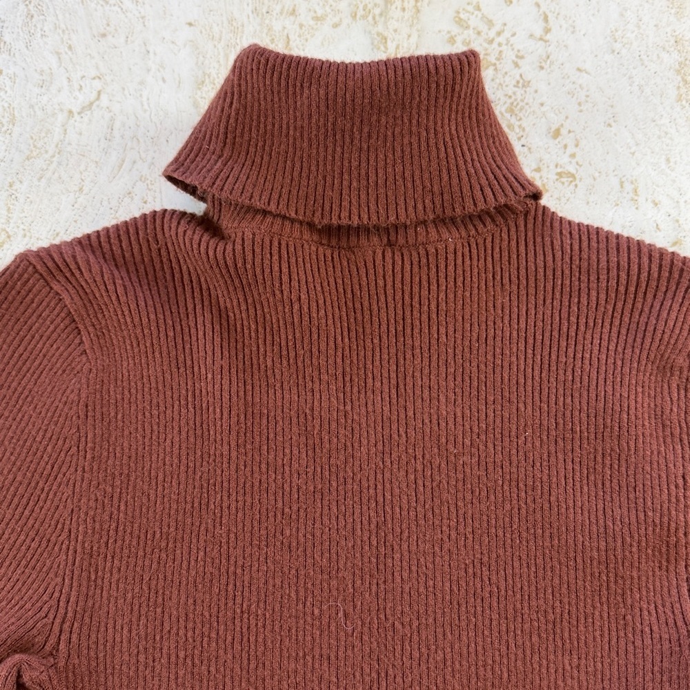 Abercrombie & Fitch Turtleneck Bodysuit XS Brown Luxeloft Stretch Soft - Picture 8 of 9